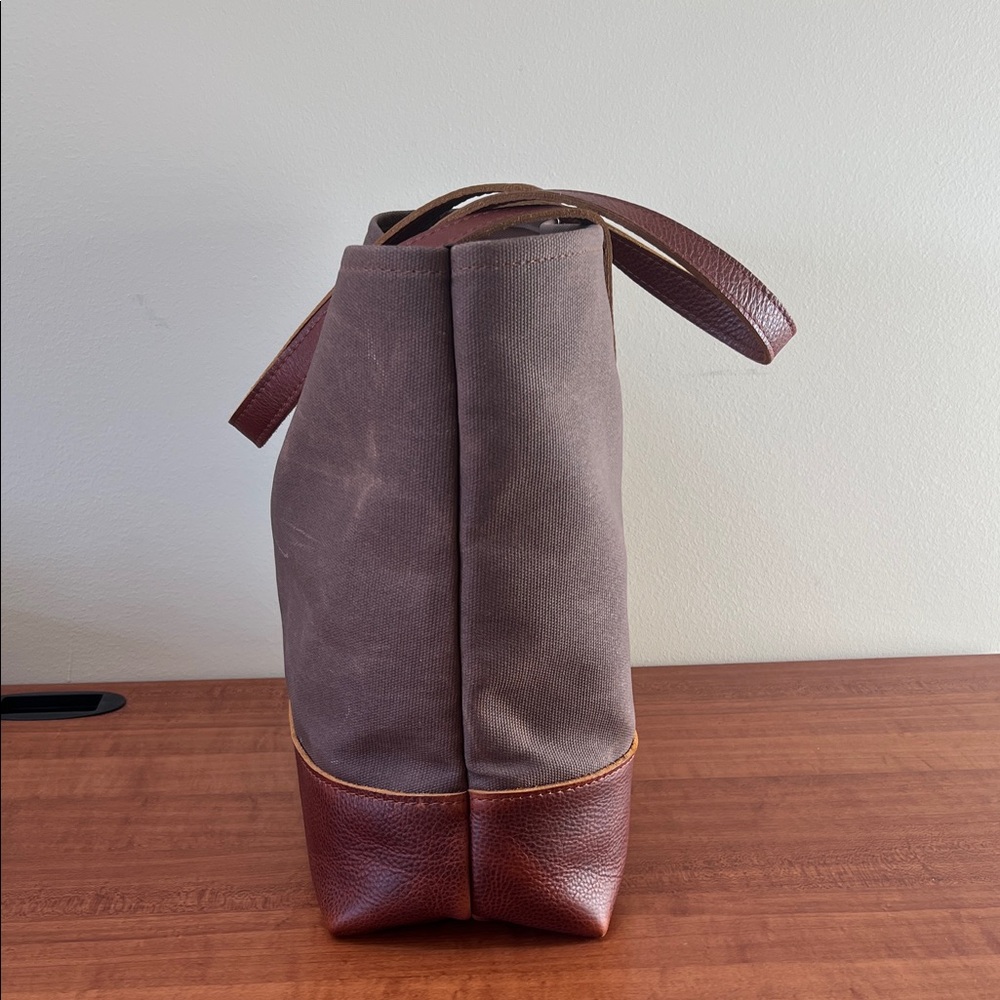 Portland Leather Good Big Big Tote Waxed Canvas Nutmeg - Picture 3 of 16